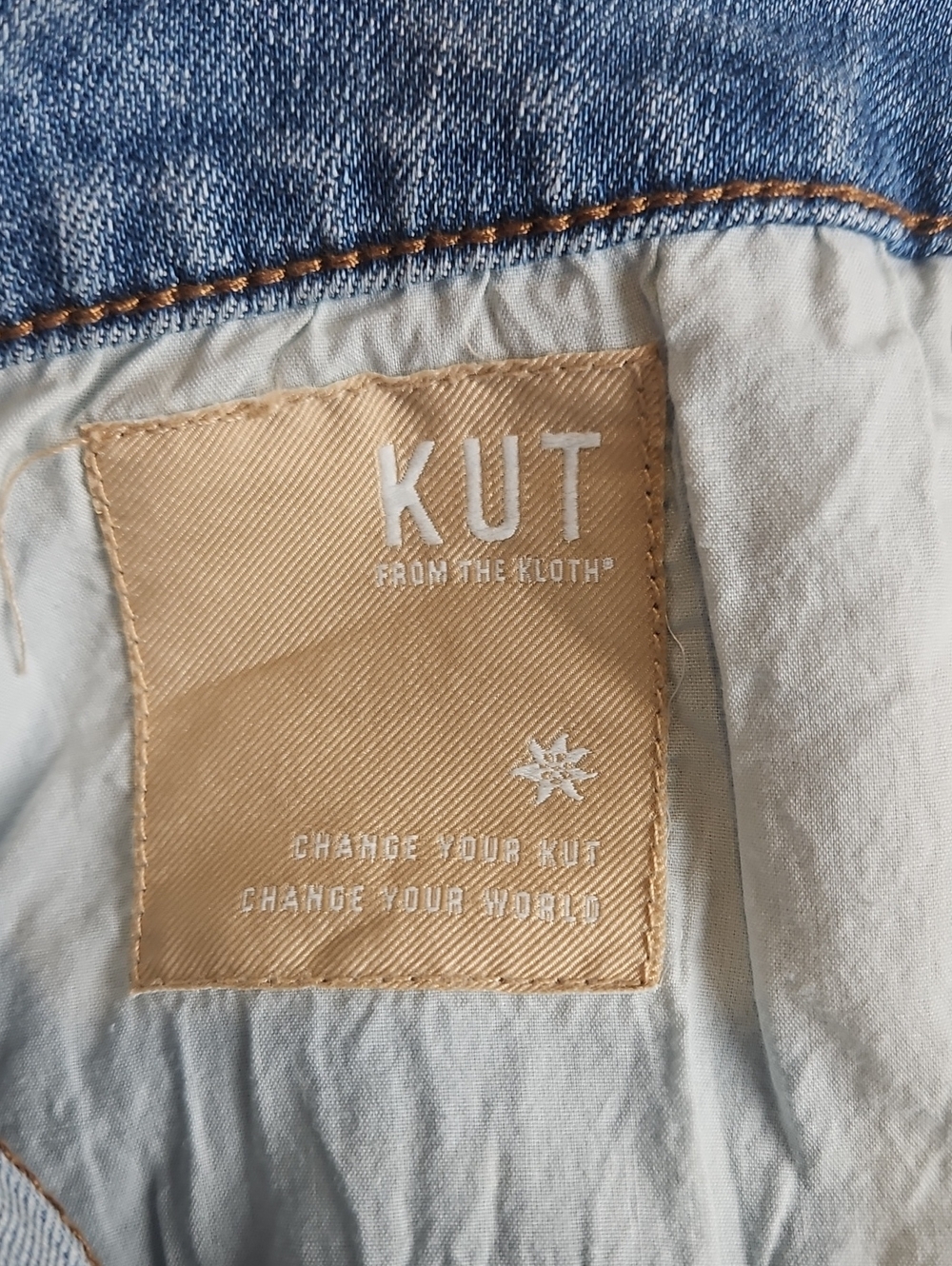 KUT From The Kloth High Rise Hailey Bermuda: Vintage Blue - Picture 8 of 14